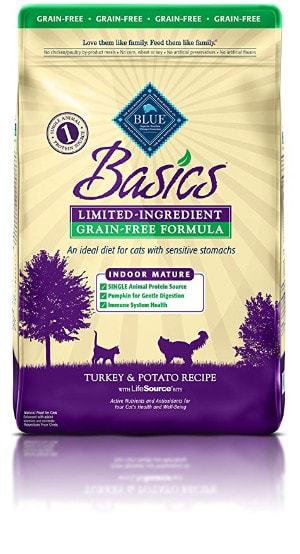 BLUE Basics Limited-Ingredient Grain Free Mature Dry Cat Food