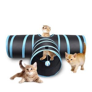 Creaker 3 Way Cat Tunnel Collapsible Pet Toy