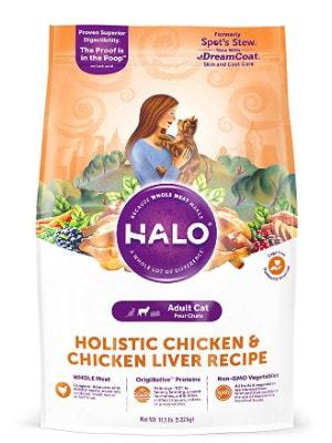 Halo Holistic Natural Dry Cat Food for Adult Cats