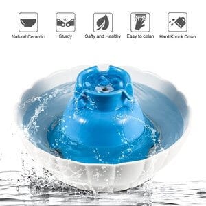 YOUTHINK Pet Fountain Ceramic Cat Water Fountain