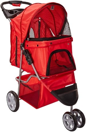 OxGord 3 Wheeler Pet Stroller for Dogs and Cats
