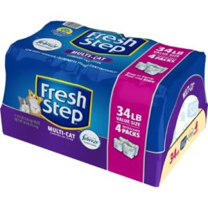 Fresh Step Multi-Cat Scented Litter with the Power of Febreze, Clumping Cat Litter
