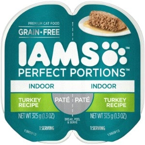 iams perfect portions grain free wet cat food pate for indoor cats