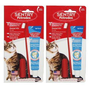Sentry Petrodex Dental Kit for Cats, 2 Pack