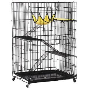 Yaheetech Collapsible Large 3 Tier Metal Wire Cat Enclosure-min