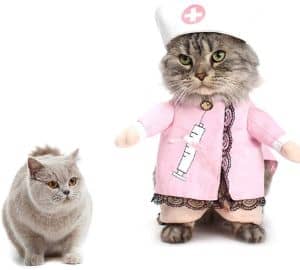Yu-Xiang Pet Pink Nurse Cat Costume