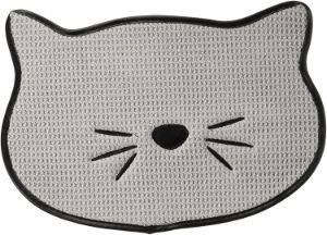 Bone Dry Embroidered Microfiber Cat Food Mat