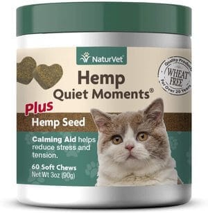 NaturVet – Hemp Quiet Moments Calming Aid For Cats